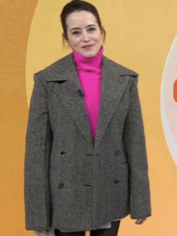 2026 The Today Show Claire Foy Brown Double Breasted Jacket