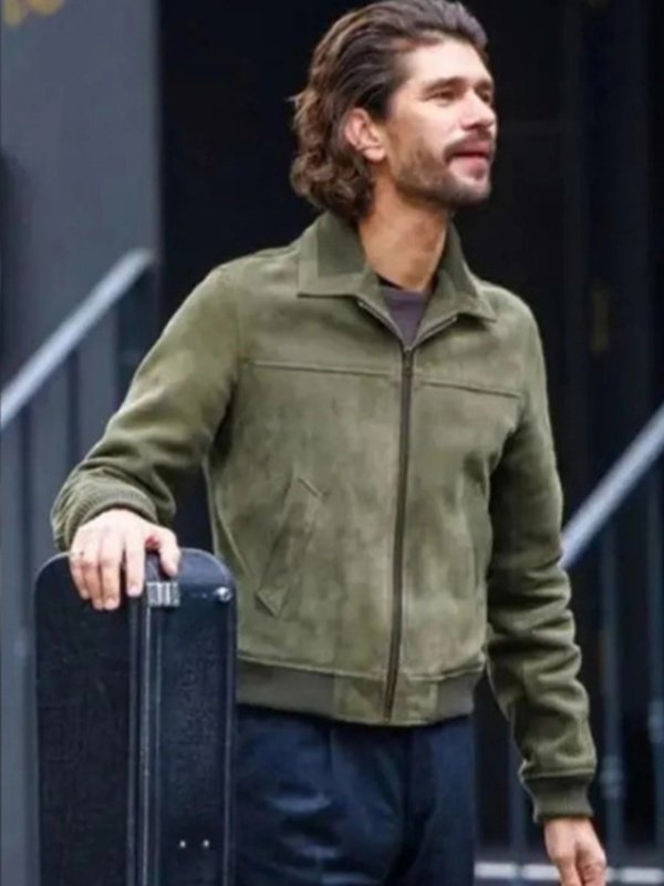 Ben Whishaw Black Doves Suede Jacket