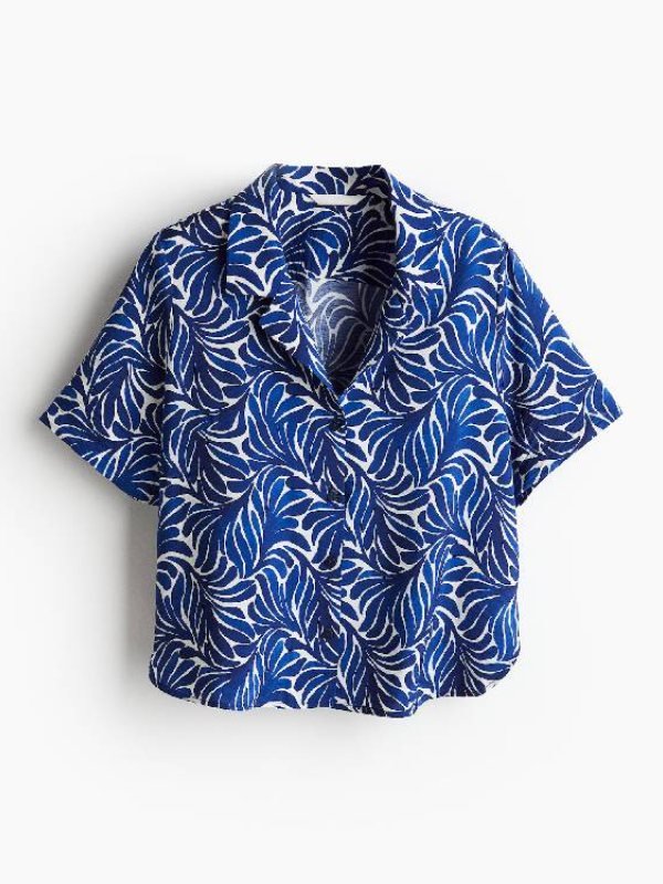 Caught by Love Tv-Movie 2026 Rachael Leigh Blue Printed Shirt