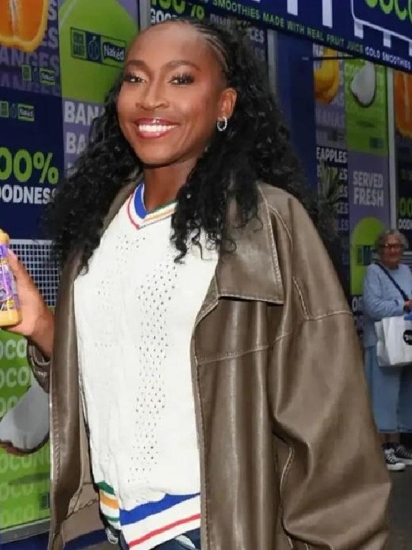 Coco Gauff NYC Leather Jacket
