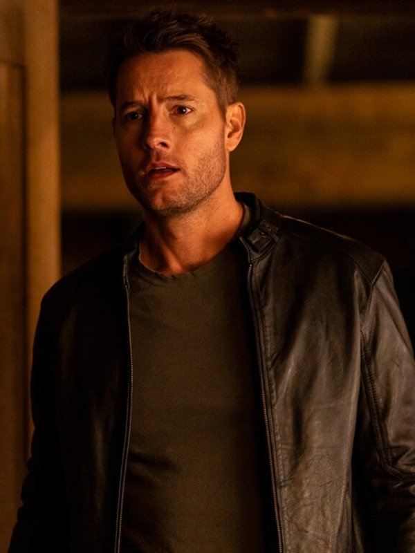Colter Shaw TV Series Tracker 2024 Justin Hartley Black Leather Jacket