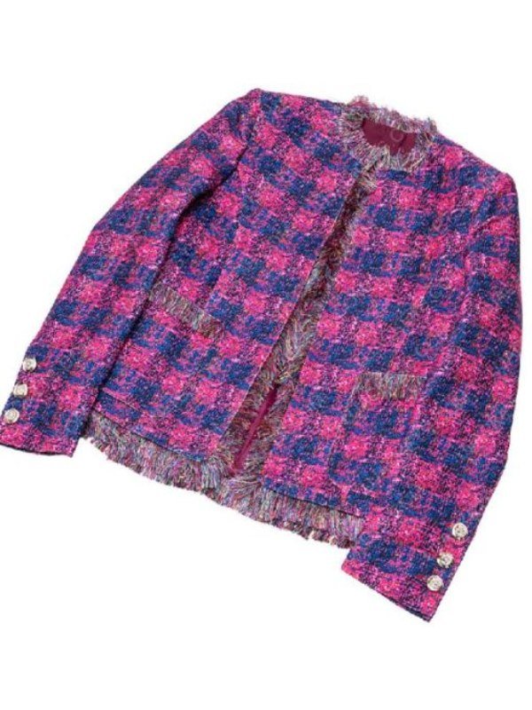 Dana Perino Americas Newsroom 2025 Tweed Check Jacket