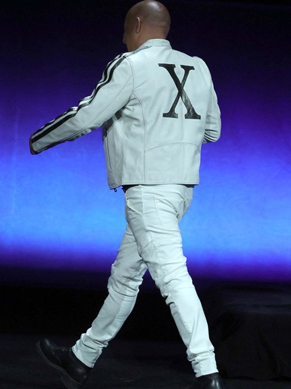 Dominic Toretto Fast X 2023 Vin Diesel CinemaCon Leather Jacket - White