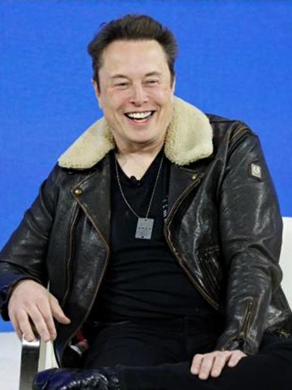 Elon Musk 2023 Shearling Jacket Brown