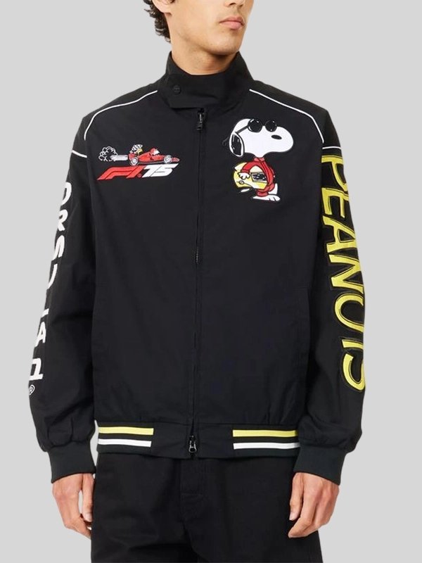 F1 x Peanuts F175 Snoopy Dog Racing Jacket Black
