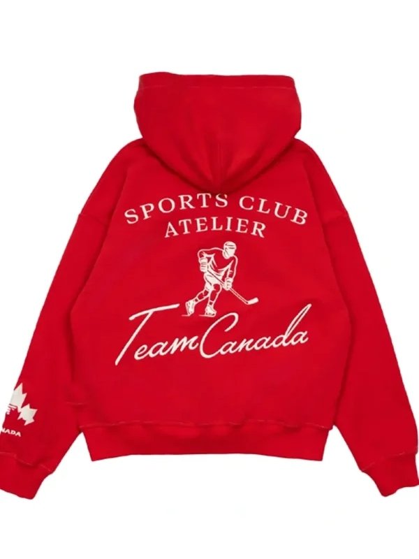 Hockey Canada Classic Terry Red Pullover Fleece Hoodie
