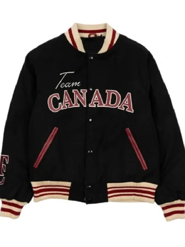 Hockey Canada Leaf & Legacy Varsity Letterman Jacket-Black