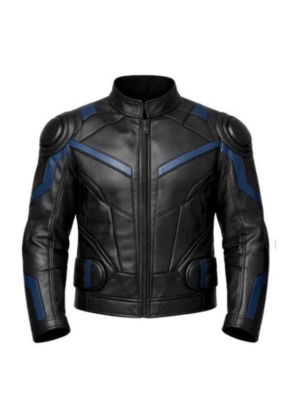 Men’s Cyberpunk Urban Biker Black Leather Jacket