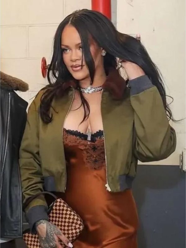 NYC Rihanna Green Cropped Jacket