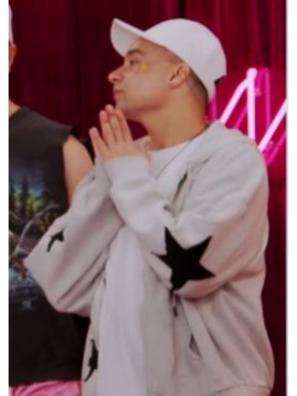 S18 RuPauls Drag Race Mia Starr Grey & Black Star Hoodie