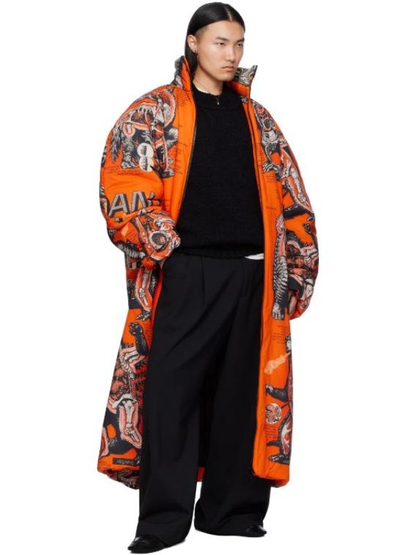 S51 SNL Teyana Taylor Orange Padded Lowdown Coat