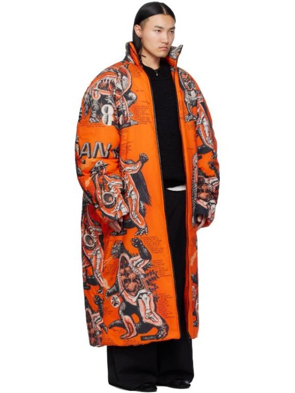 Saturday Night Live Season 51 Teyana Taylor Orange Padded Lowdown Coat