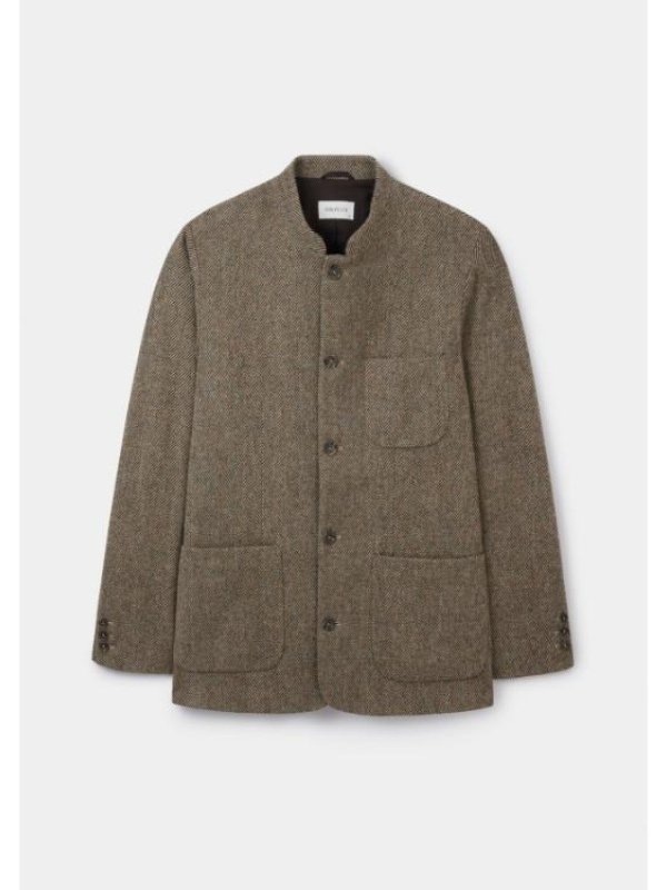 Season04 Industry Kit Harington Brown Tweed Coat