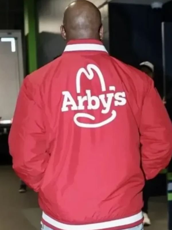 Shop Kenneth Walker Arby’s Red Bomber Jacket