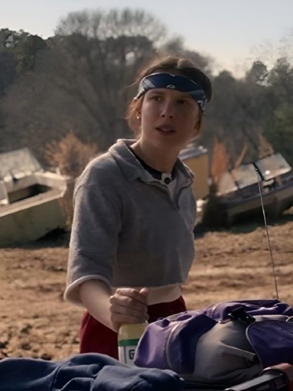 Stranger Things Season05 Millie Bobby Brown Cropped Polo Sweatshirt