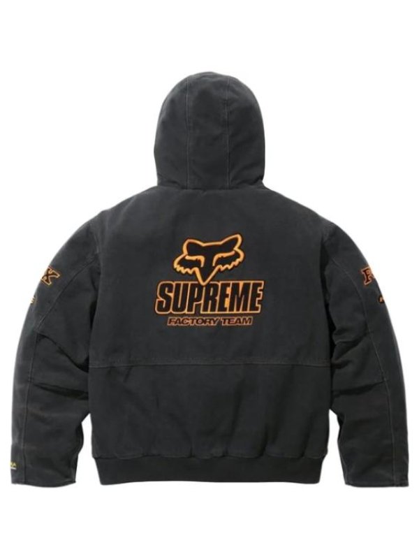 Supreme Fox Racing Denim Hooded Jacket-Black