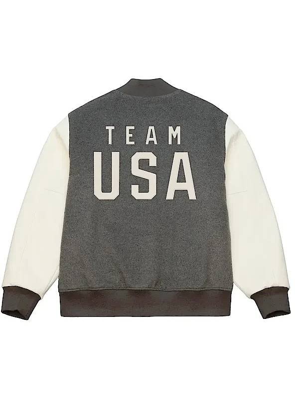 Team USA Coach Snoop Grey Varsity Letterman Jacket