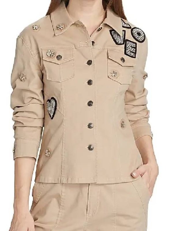 The Upshaws S07 Lucretia Turner Khaki Embroidered Jacket