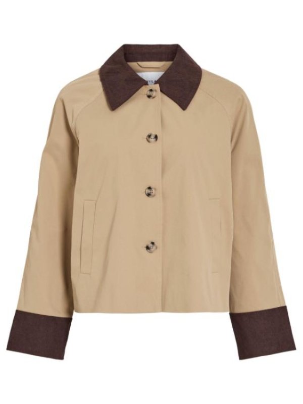Viemelie Buttoned Beige Jacket