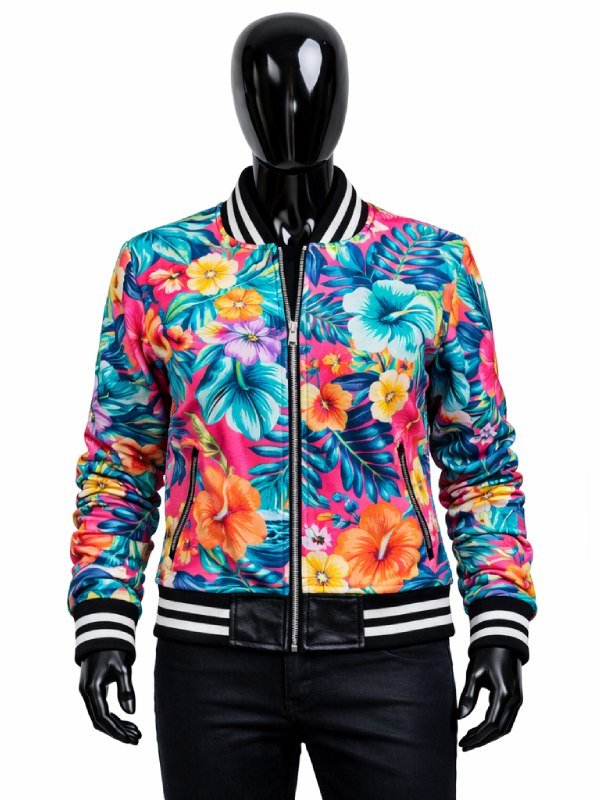 Women Printed Bomber Jacket