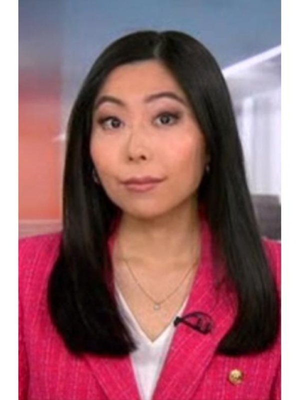 2026 Good Morning America Selina Wang Pink Tweed Blazer