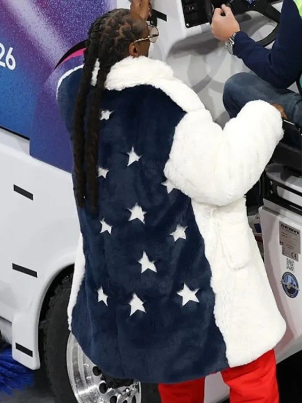 2026 Snoop Dogg Milano Cortina Olympics Fur Coat-White