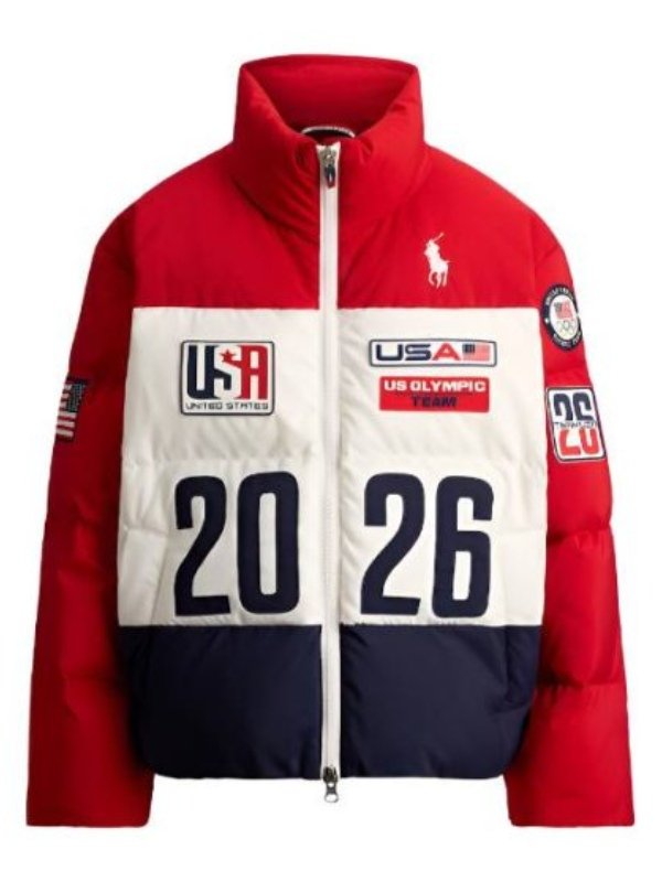 2026 Team USA Olympics Opening Ceremony Red Puffer Jacket