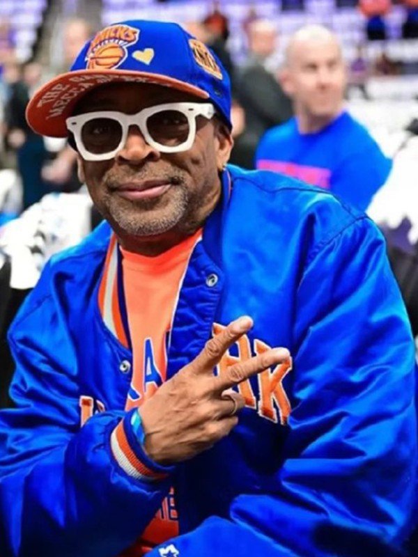 Caesars Arena Spike Lee NBA Playoff NY Knicks Satin Jacket-Blue