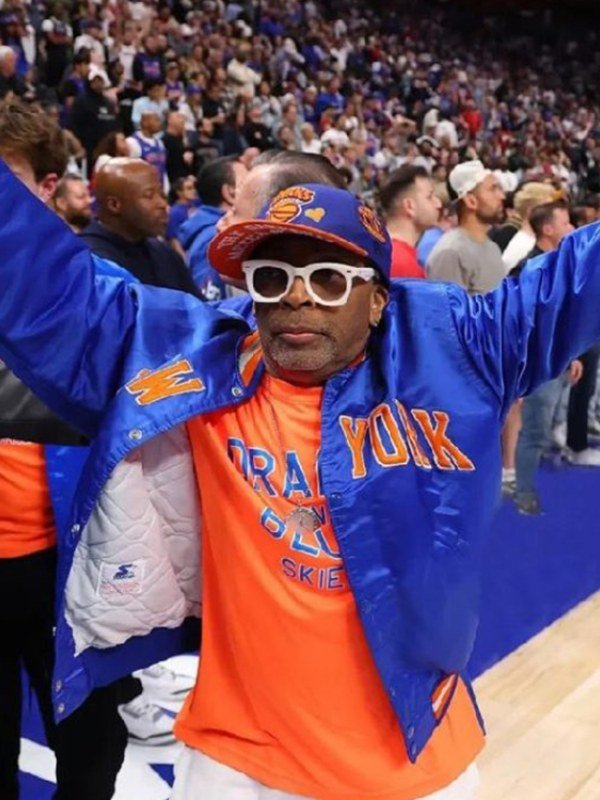 Caesars Arena Spike Lee NBA Playoff NY Knicks Satin Jacket