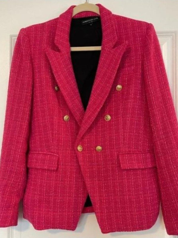 Good Morning America 2026 Selina Wang Tweed Blazer – Pink