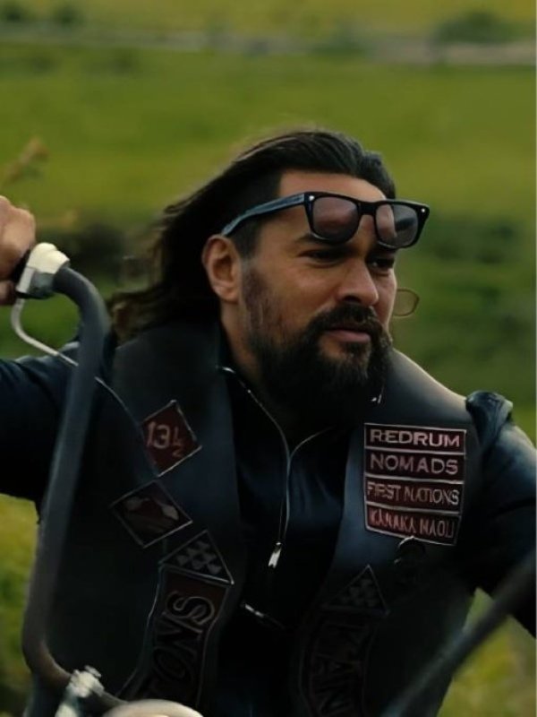 Jason Momoa Movie The Wrecking Crew 2026 Motorcycle Leather Vest
