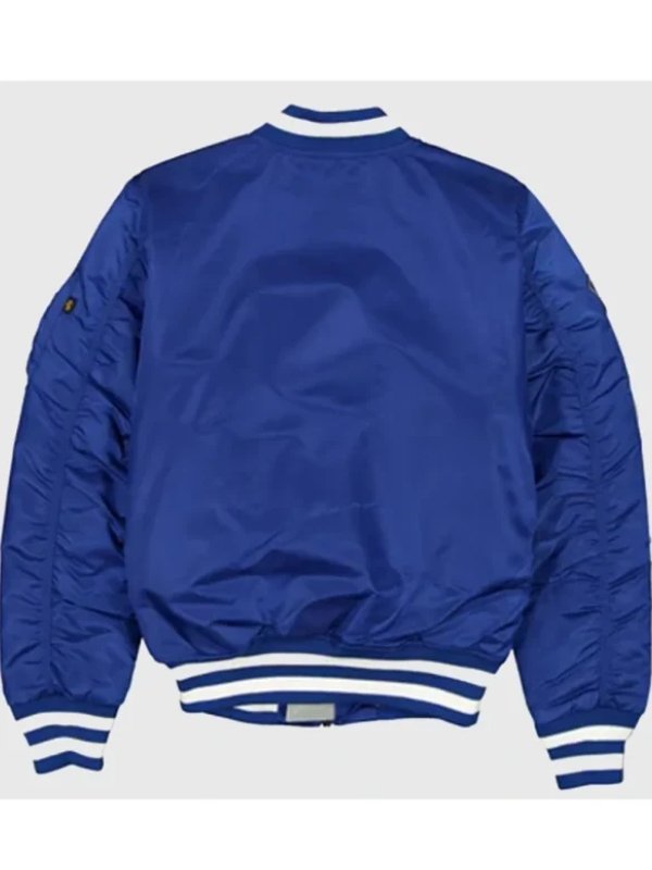 Los Angeles Dodgers Alpha Industries Blue Bomber Jacket-Recreation