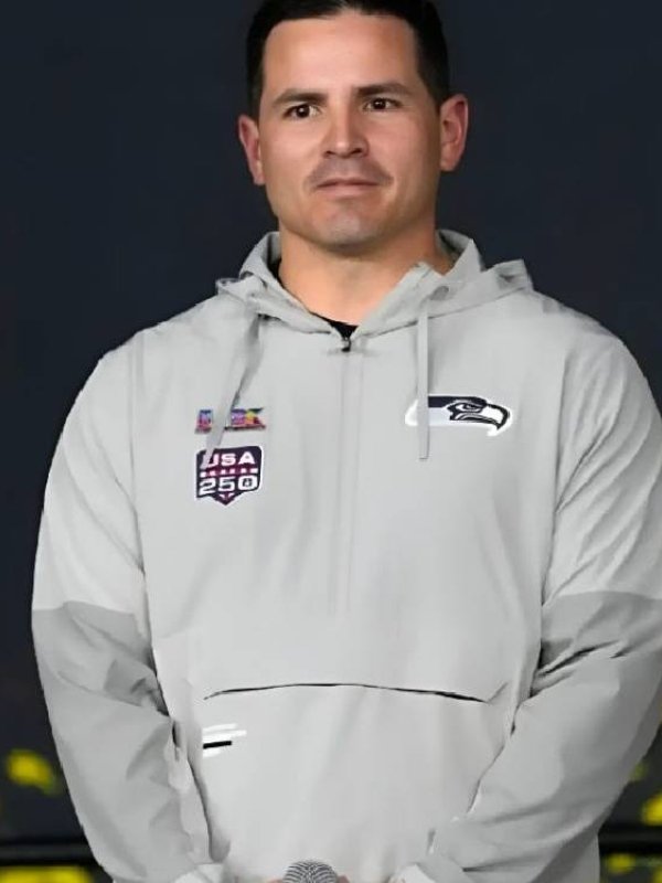 Mike MacDonald Super Bowl LX Opening Night Anorak Hoodie -Grey