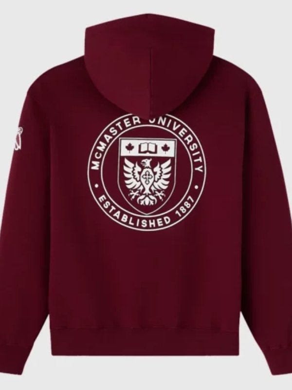 OVO McMaster University Fleece Hoodie-Burgundy