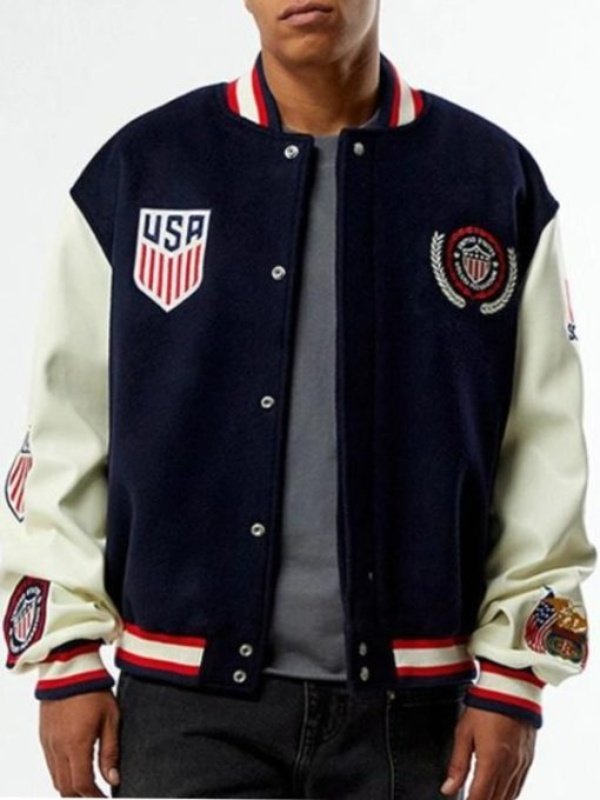 Pacsun U.S. Soccer x Jeff Hamilton Wool Varsity Jacket
