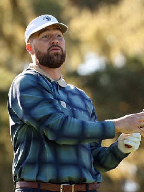 Pebble Beach Travis Kelce Polo Shirt-Blue