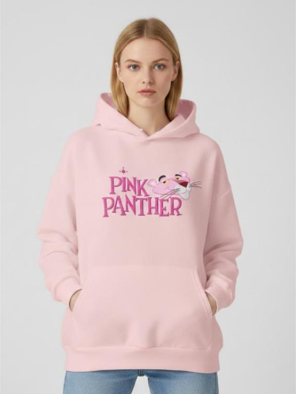 Pink Panther Printed Pullover Hoodie