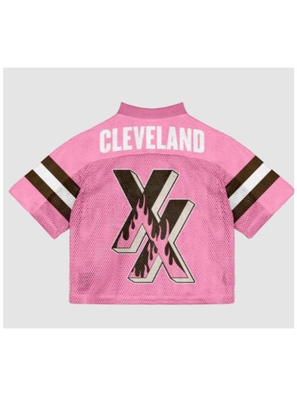 Recreation-MGK X Cleveland Browns Pink With Black Jersey