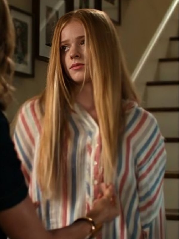 Season01 Its Not Like That Leven Miranda Red_Blue Striped Blouse