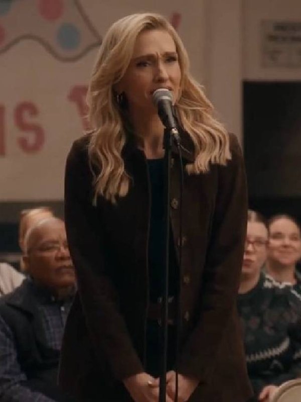 Season01 Stumble Courteney Potter Brown Car Coat