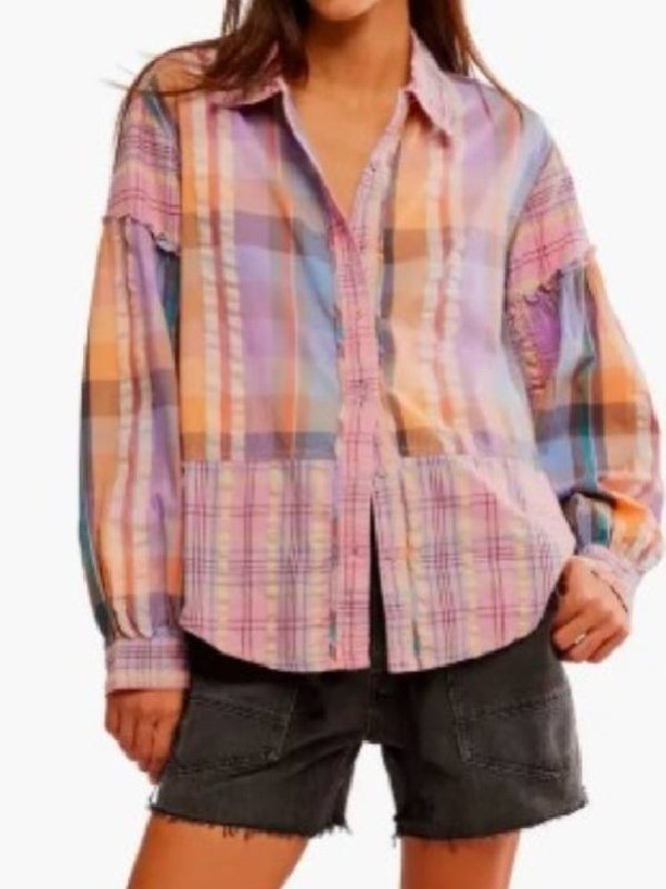 Season1 Its Not Like That Leven Miranda Pink Plaid Shirt