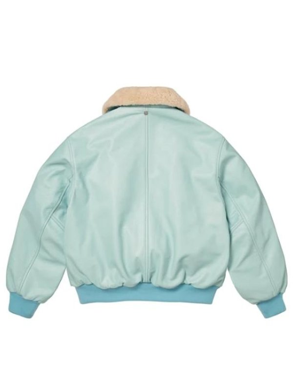 Supreme Schott Shearling Collar Jacket-Blue