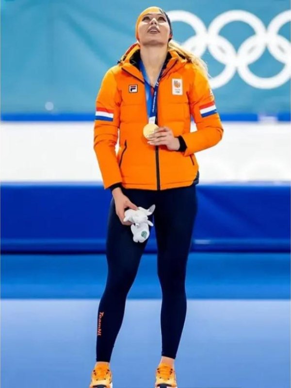 Winter Olympics 2026 Team Netherlands Jutta Leerdam Puffer Jacket