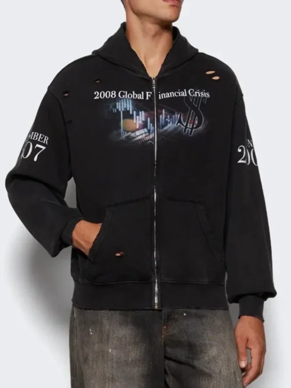 2008 Global Financial Crisis Zip-up Hoodie