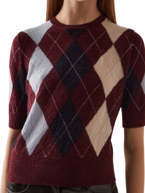 2026 The Jennifer Hudson Show Jennifer Garner Cashmere Argyle Sweater-Multicolor