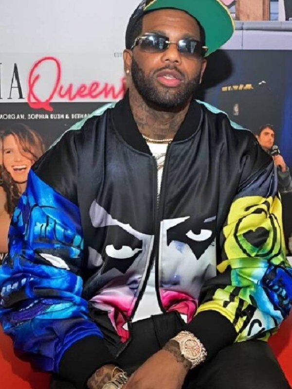 Rapper Hoodrich Pablo Juan The Ferrari and BT Show on 96.1 The Beat at iHeartRadio Bomber Jacket-Graphic