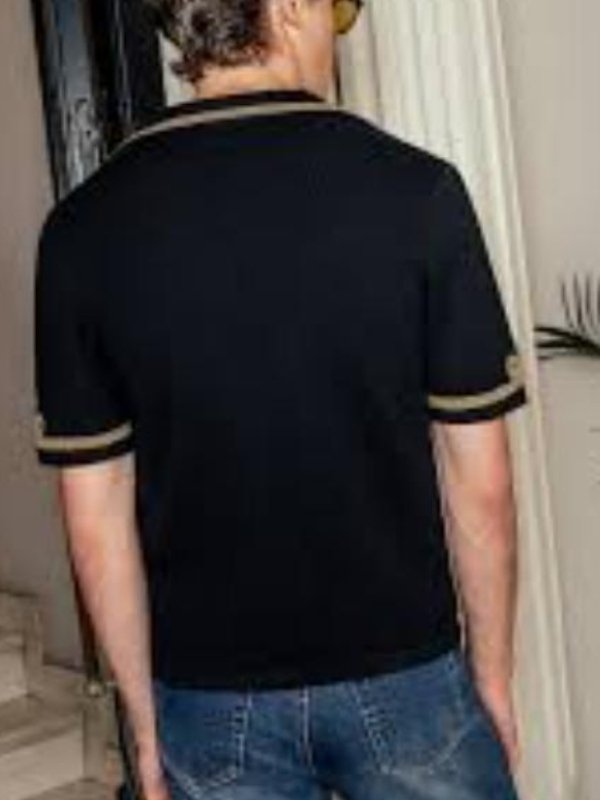 Season29 The Voice Jonah Mayor Embroidered Short Sleeves Shirt-Black