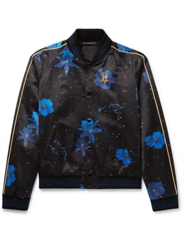 The Jennifer Hudson Show Ken Jeong Floral Print Bomber Jacket