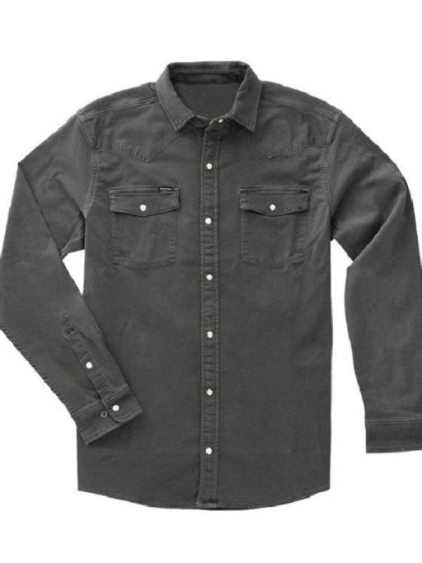 2026 Marshals Kayce Dutton Black Denim Western Shirt