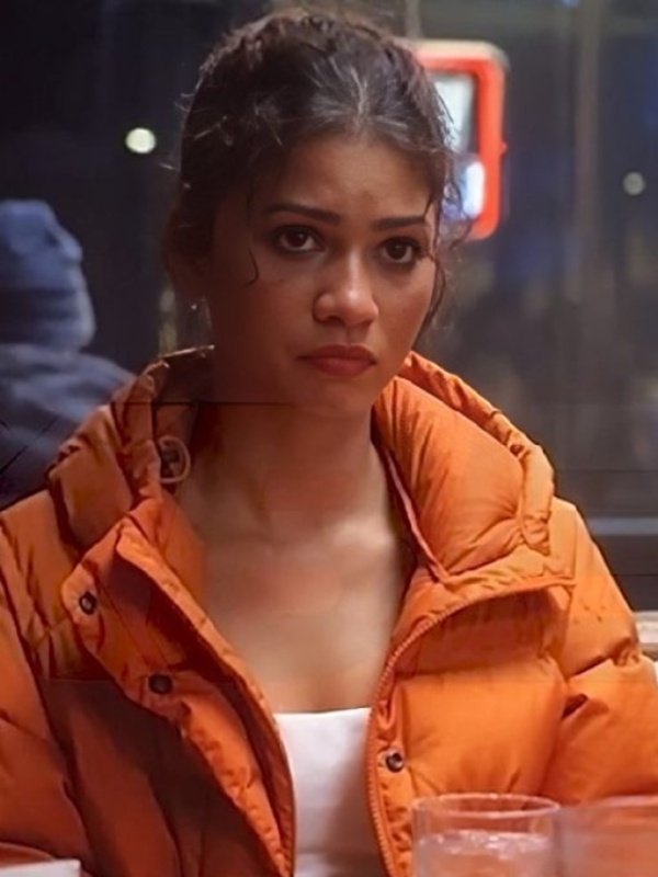 2026 The Drama Zendaya Orange Puffer Jacket